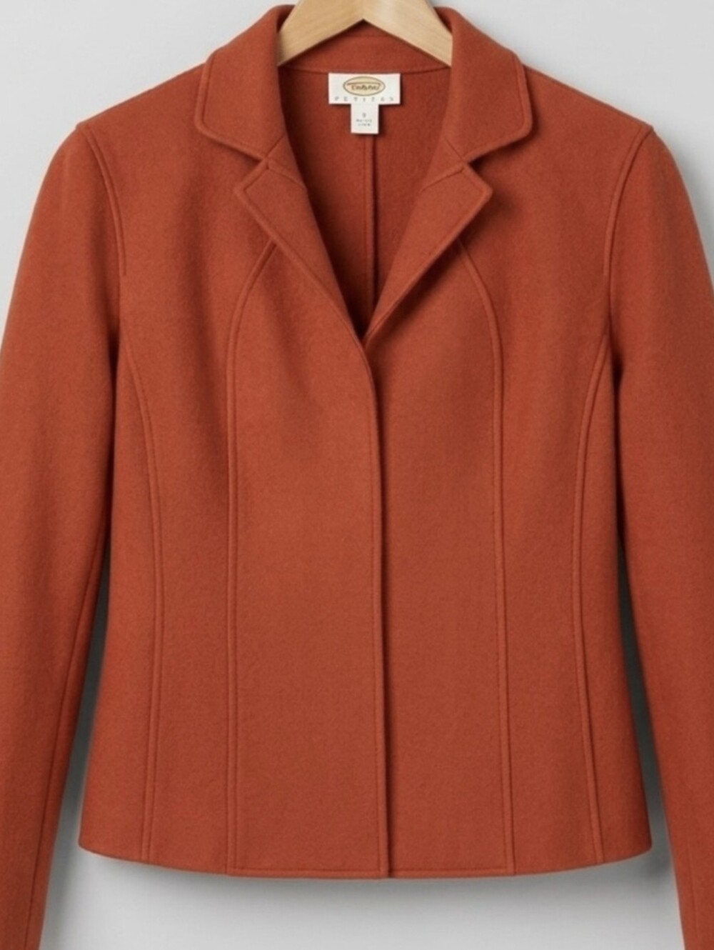 Talbots Rust Orange Wool Blazer Burnt Orange Size 8